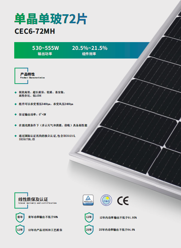 CEC6-72MH 530-555W